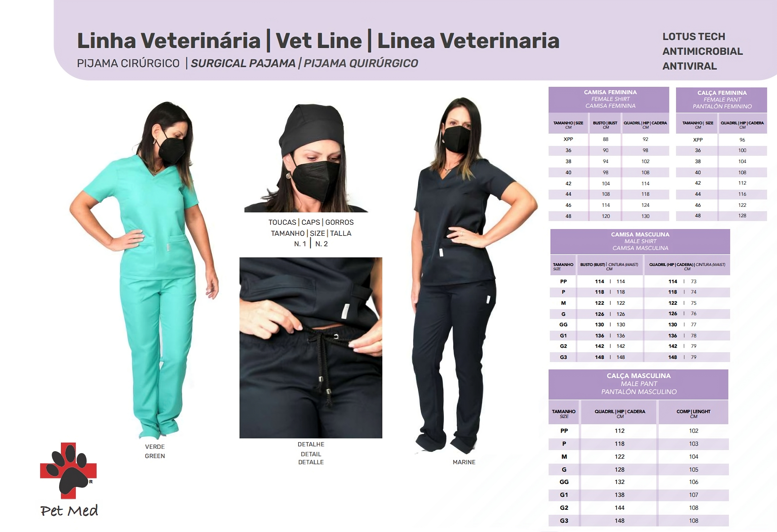 PIJAMA VETERINÁRIO LÓTUS